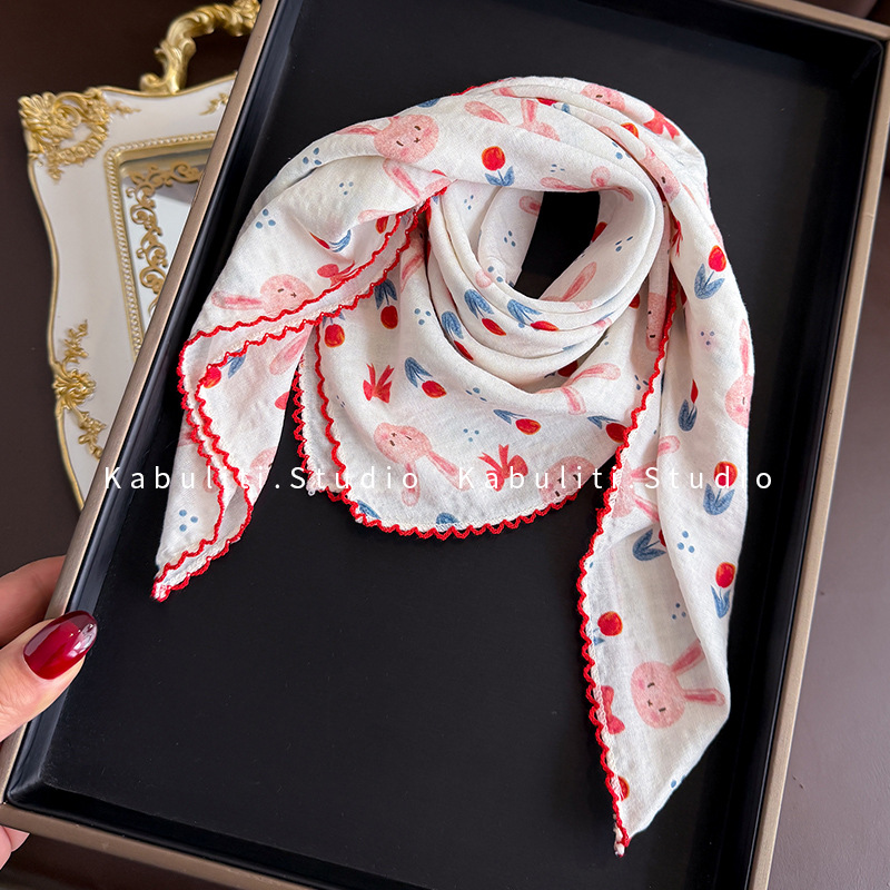 Cotton Linen Square Scarf  58  - Head Wrap Turban ulasan dan harga