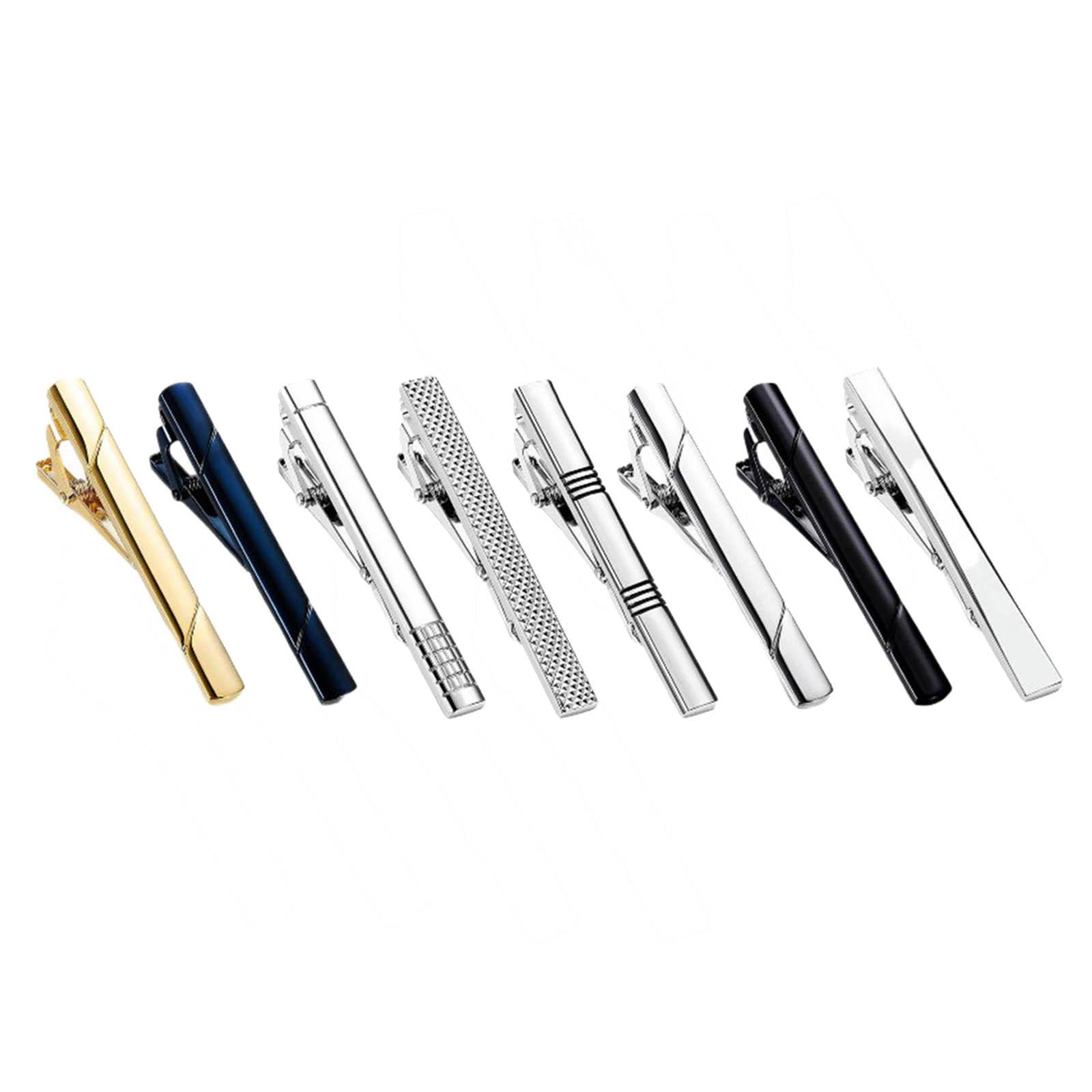 8x Tie Clips Simple Universal  - Tie Bar Set Gift ulasan dan harga