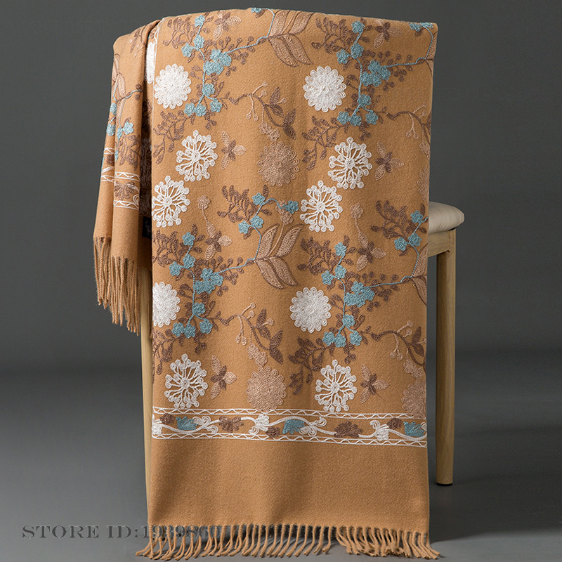 Women's Cashmere Pashmina Scar - Woven Scarf Blanket ulasan dan harga