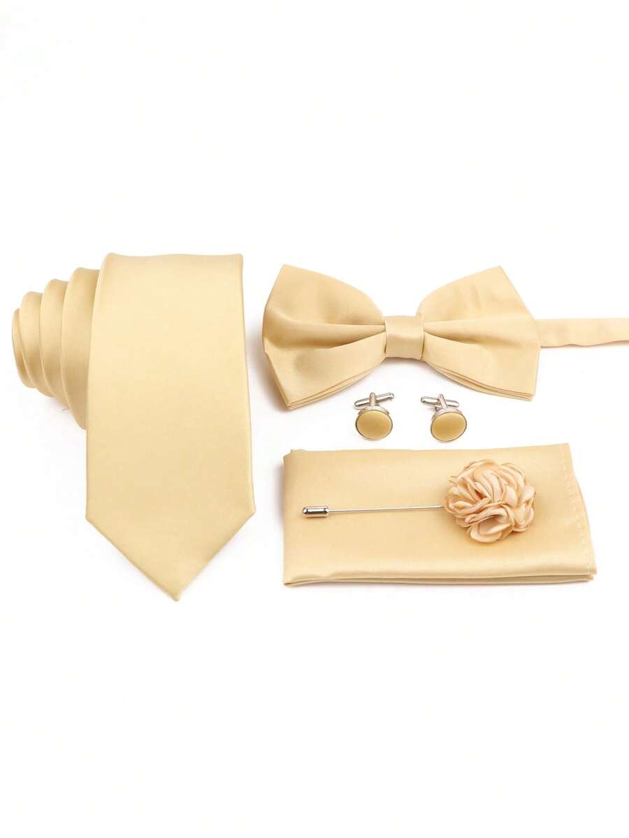 SGIAWETA-5pcs/Set Champagne Co - Pocket Square Set ulasan dan harga