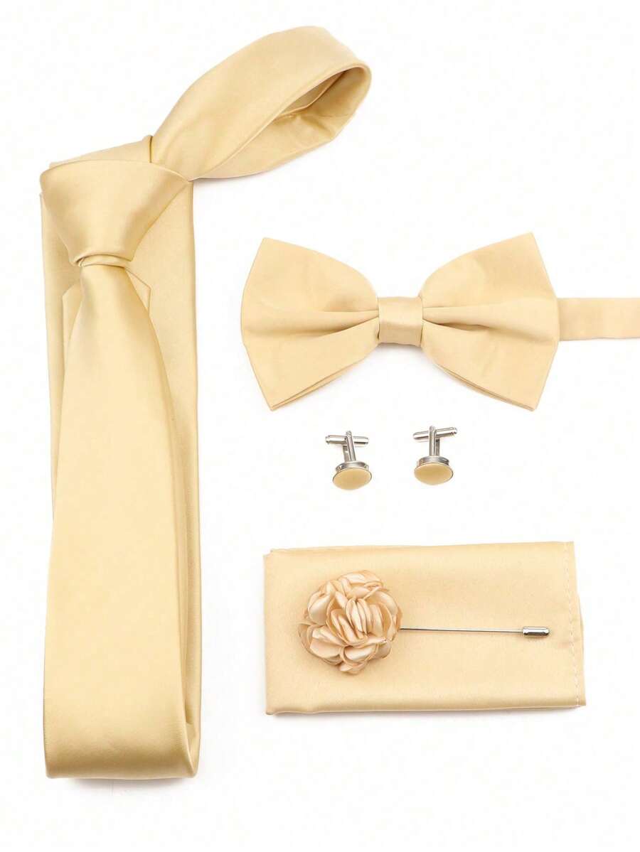 SGIAWETA-5pcs/Set Champagne Co - Pocket Square Set ulasan dan harga