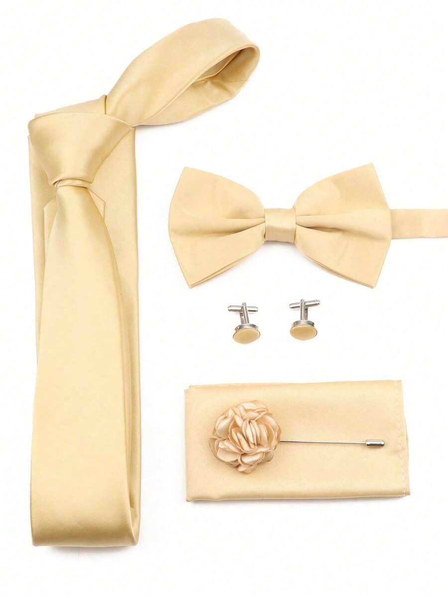 SGIAWETA-5pcs/Set Champagne Co - Pocket Square Set ulasan dan harga