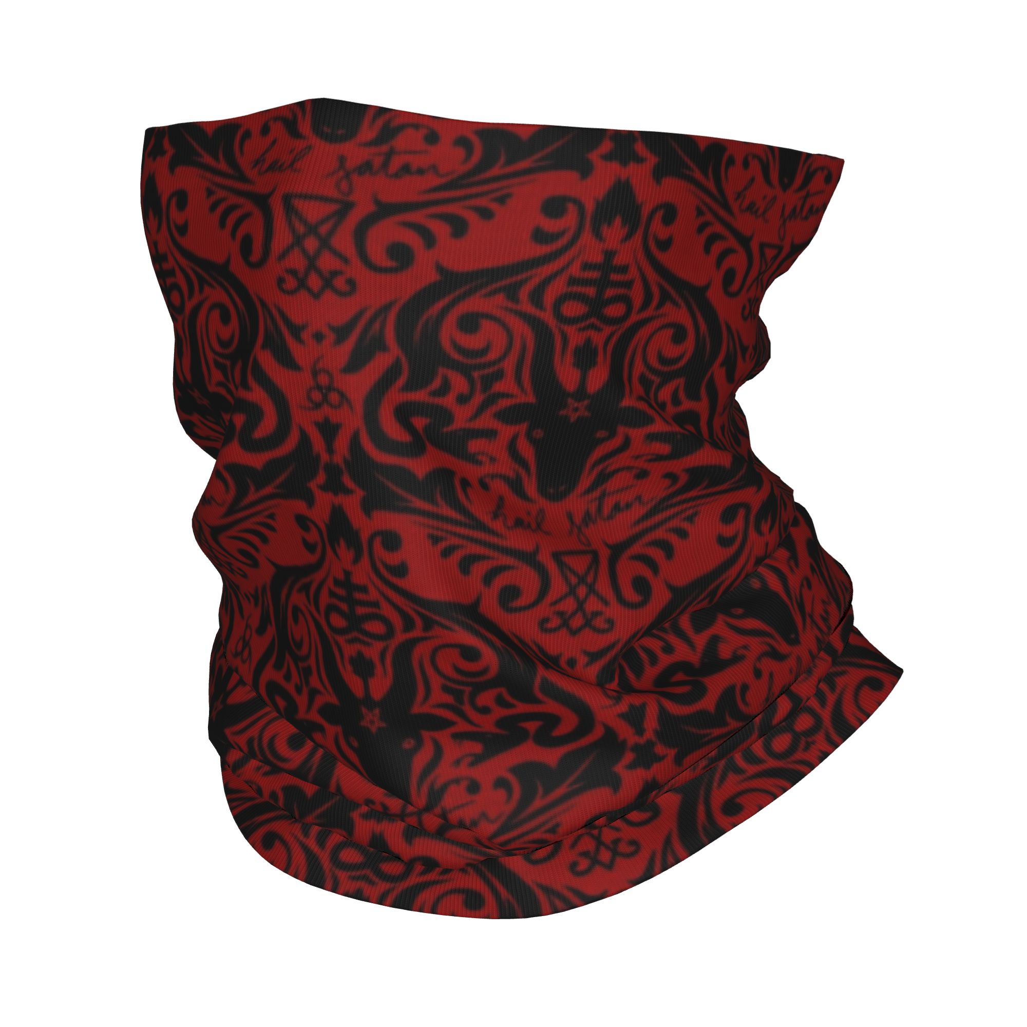 Baphomet Damask Hail Satan Bla - Neck Warmer Tube ulasan dan harga