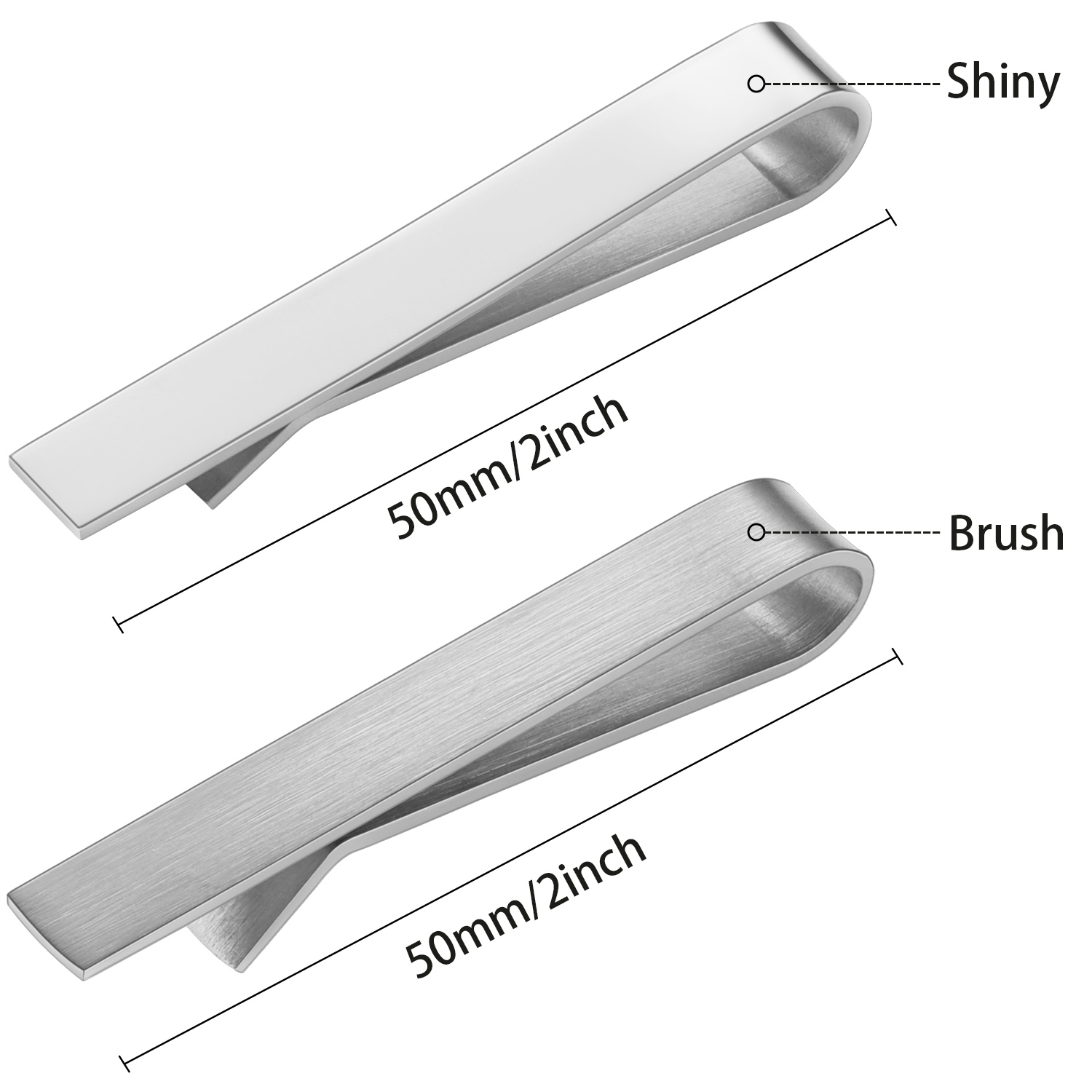 HAWSON 2 in shiny and brushTie - Tie Bar Set Gift ulasan dan harga