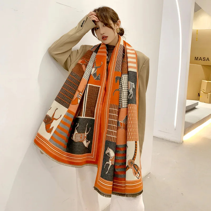 2024 New Luxury Winter Cashmer - Woven Scarf Blanket ulasan dan harga