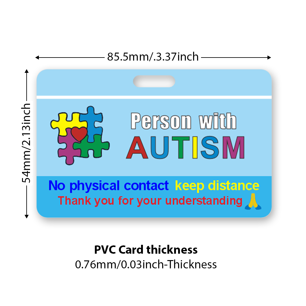 Autism ID Card with Neck Lanya - Lanyard Badge Holder ulasan dan harga